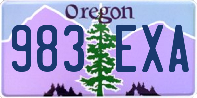 OR license plate 983EXA