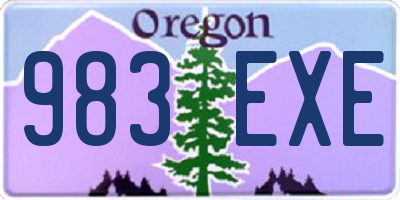 OR license plate 983EXE