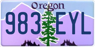 OR license plate 983EYL
