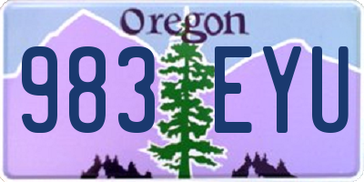 OR license plate 983EYU