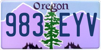 OR license plate 983EYV