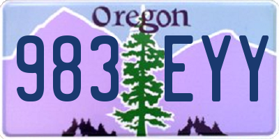 OR license plate 983EYY