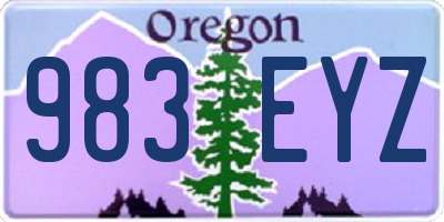 OR license plate 983EYZ