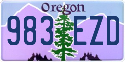 OR license plate 983EZD