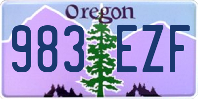 OR license plate 983EZF