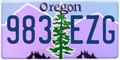 OR license plate 983EZG