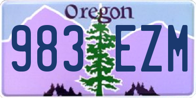 OR license plate 983EZM