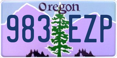 OR license plate 983EZP
