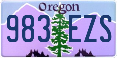 OR license plate 983EZS