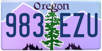 OR license plate 983EZU