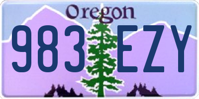 OR license plate 983EZY