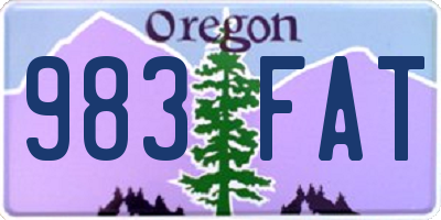 OR license plate 983FAT