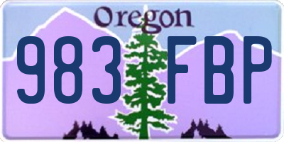 OR license plate 983FBP
