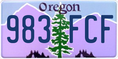 OR license plate 983FCF