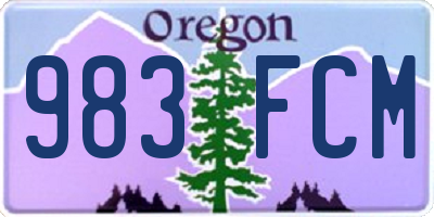 OR license plate 983FCM
