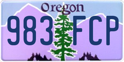 OR license plate 983FCP