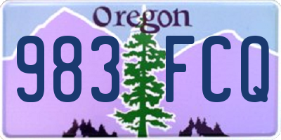 OR license plate 983FCQ