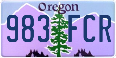 OR license plate 983FCR
