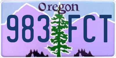 OR license plate 983FCT
