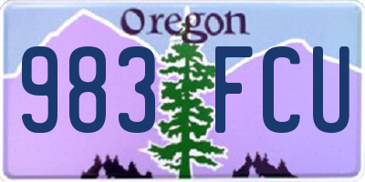 OR license plate 983FCU