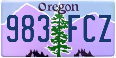 OR license plate 983FCZ