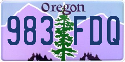 OR license plate 983FDQ