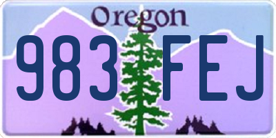 OR license plate 983FEJ
