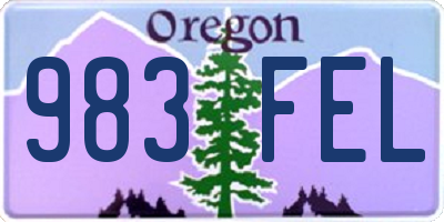 OR license plate 983FEL