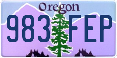 OR license plate 983FEP