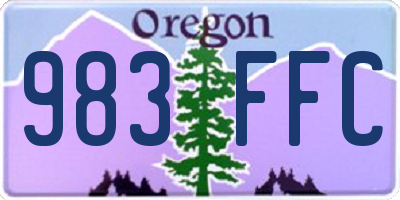 OR license plate 983FFC
