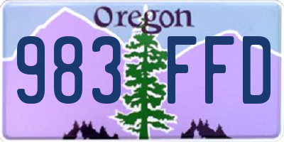 OR license plate 983FFD
