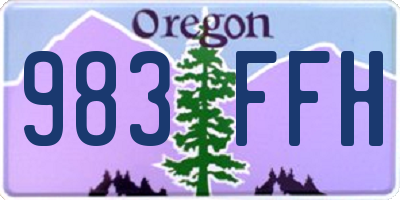 OR license plate 983FFH