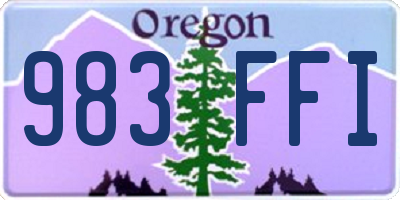 OR license plate 983FFI