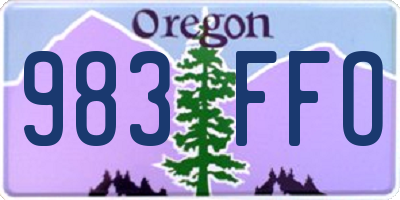 OR license plate 983FFO
