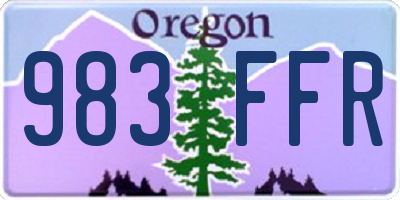 OR license plate 983FFR