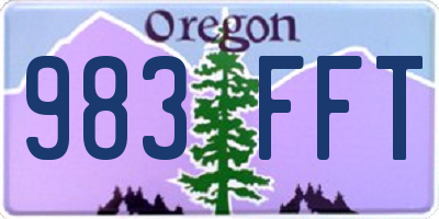 OR license plate 983FFT
