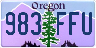 OR license plate 983FFU