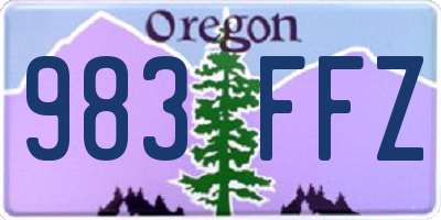 OR license plate 983FFZ