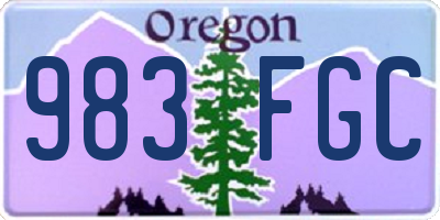 OR license plate 983FGC