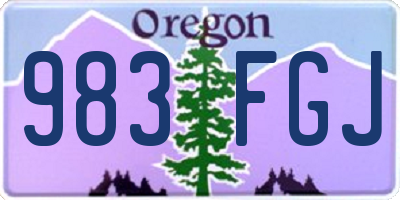 OR license plate 983FGJ