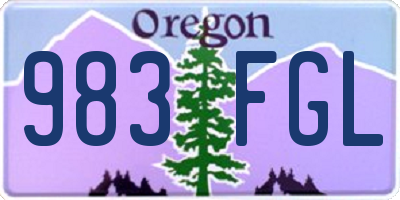 OR license plate 983FGL