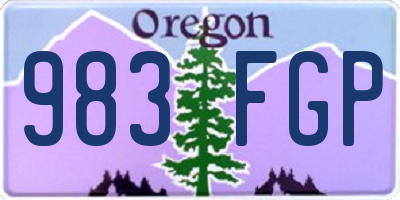 OR license plate 983FGP