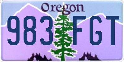 OR license plate 983FGT