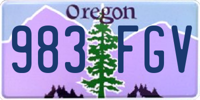 OR license plate 983FGV