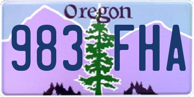 OR license plate 983FHA