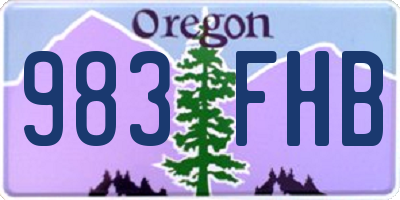 OR license plate 983FHB