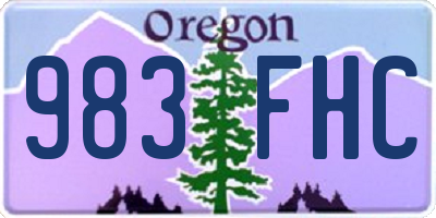 OR license plate 983FHC