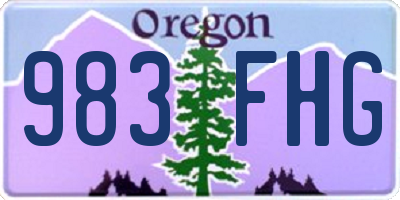 OR license plate 983FHG