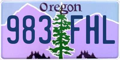 OR license plate 983FHL