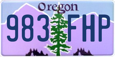 OR license plate 983FHP
